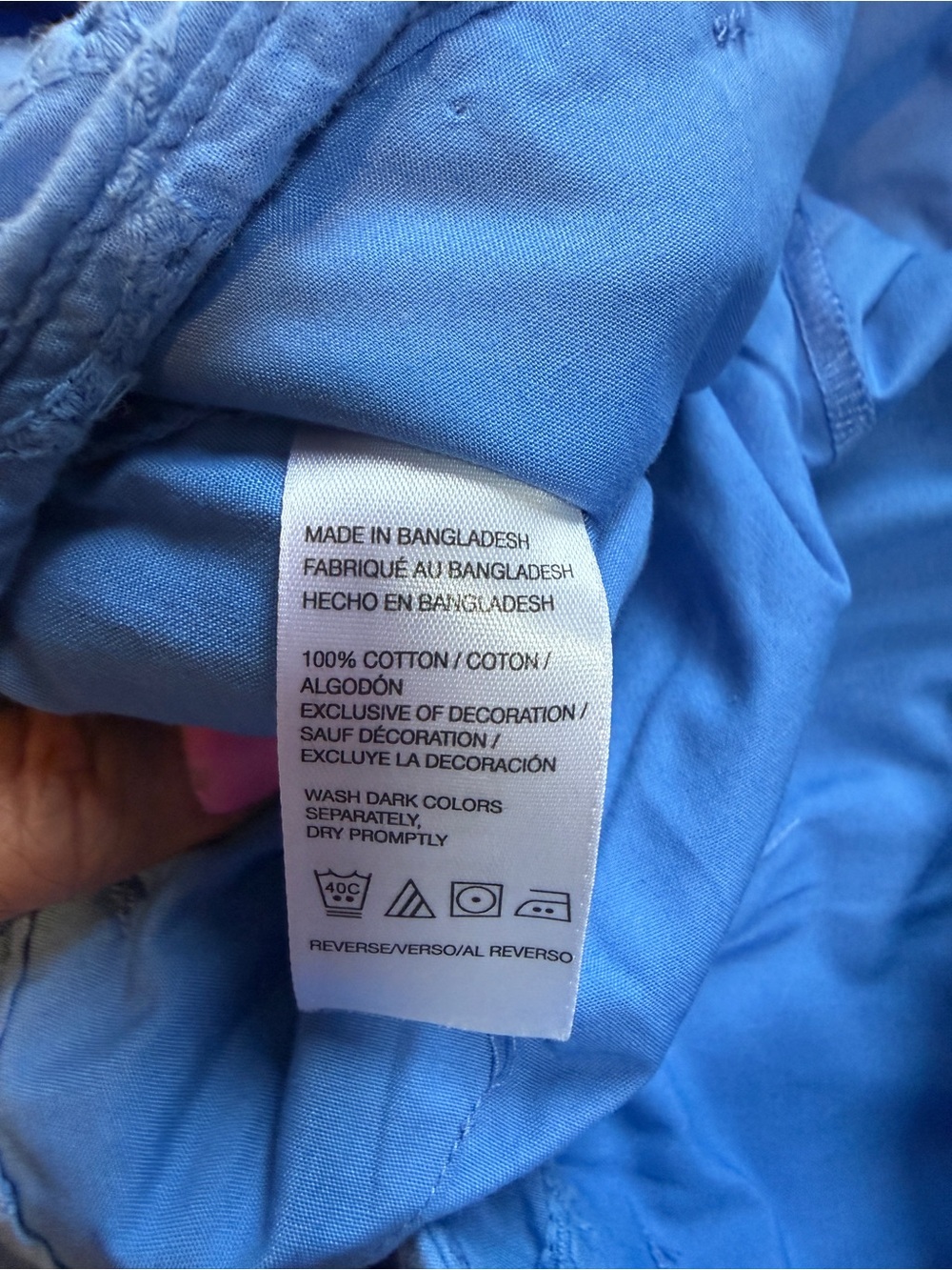 Izod Light Blue Eyelet Bermuda Shorts - Picture 8 of 9